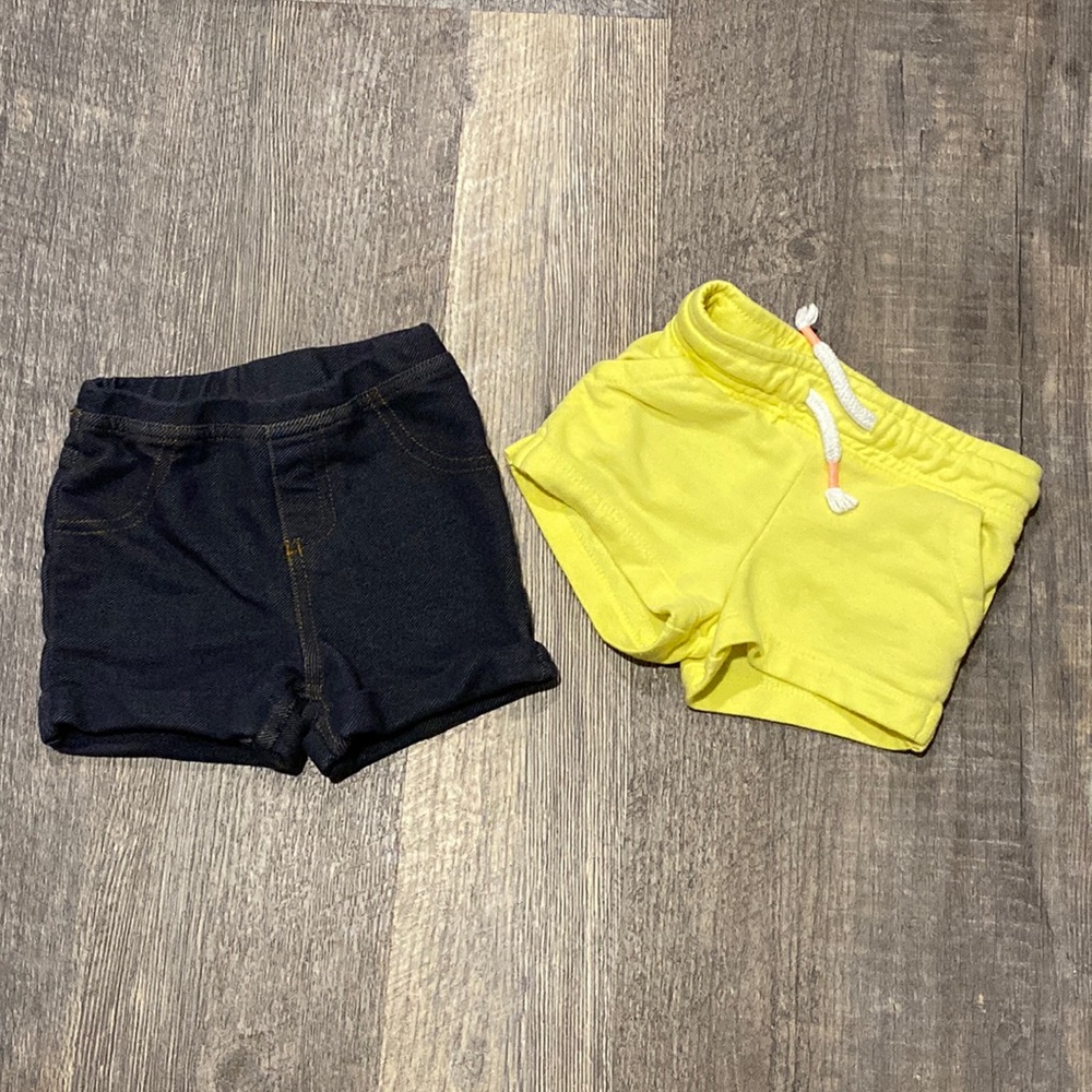 Baby Girls’ Set of 2 Shorts - 12M